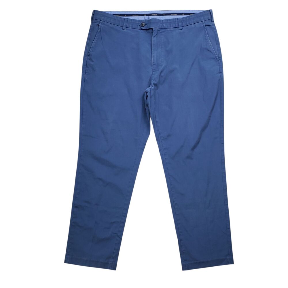 Brooks Brothers Clark Pants Mens 40 Blue Supmia Cotton Stretch Preppy